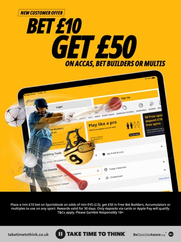 Betfair Sports Betting iPad screenshot 1