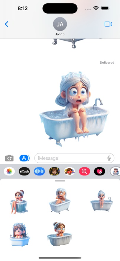 Ice Bath Woman Stickers