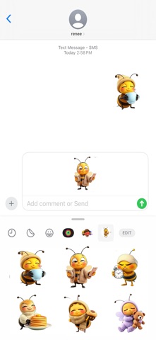 Lazy Bee Stickers screenshot