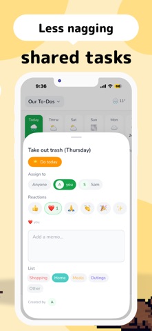 Grocery List & To Do - Racoz iPhone screenshot