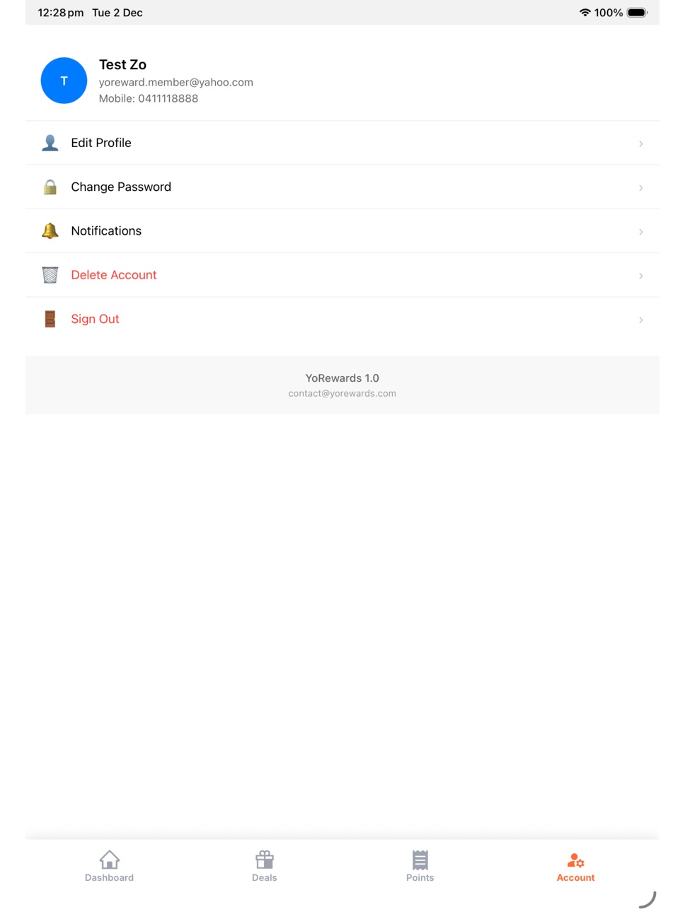 iPad screenshot