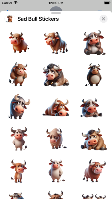 Screenshot #1 pour Sad Bull Stickers