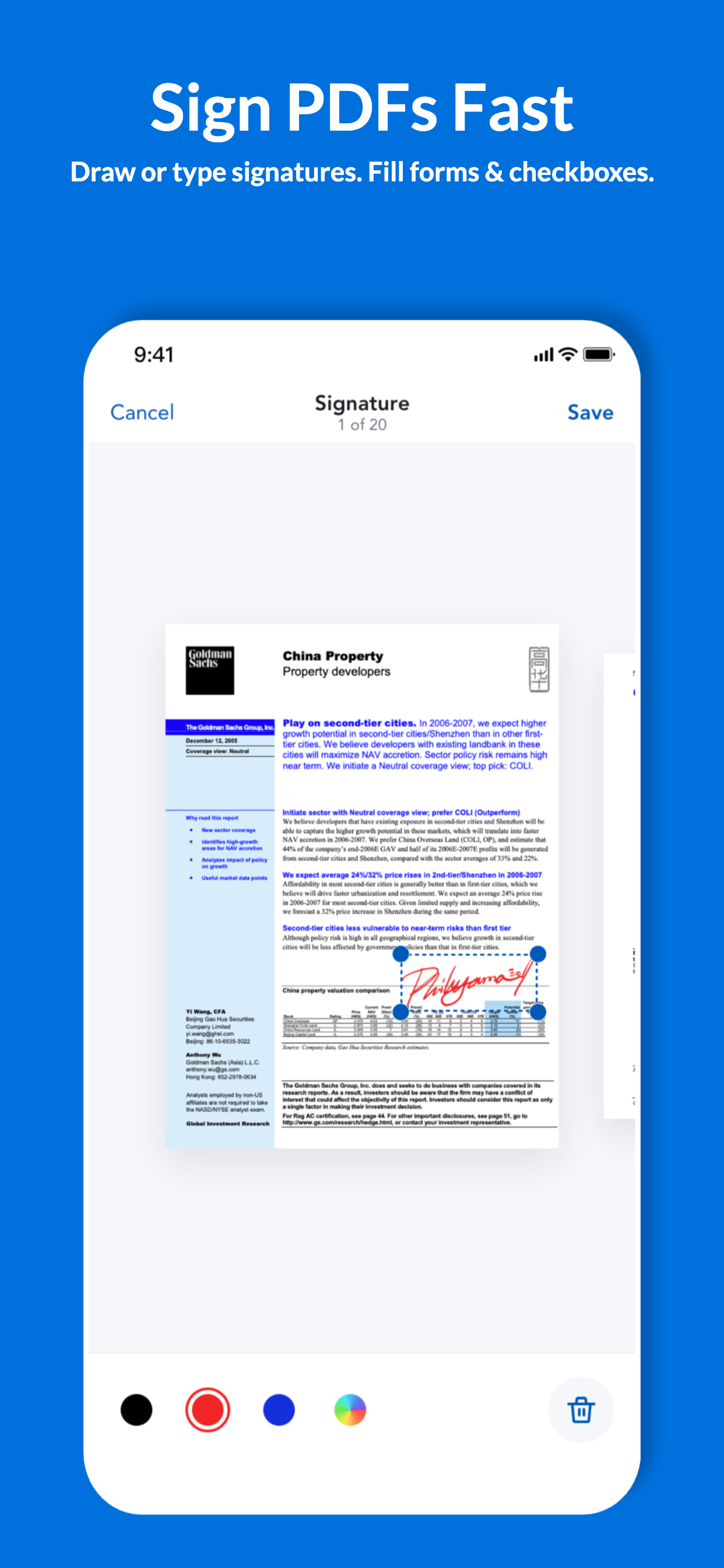 PDF Scanner - Fill & Sign Docs