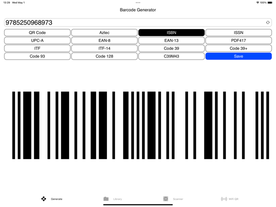 Barcodes Generator Unlimited iPad app afbeelding 7