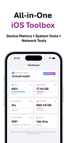StatBoard - SysInfo & Tools iPhone screenshot