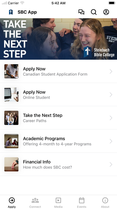Steinbach Bible College Screenshot