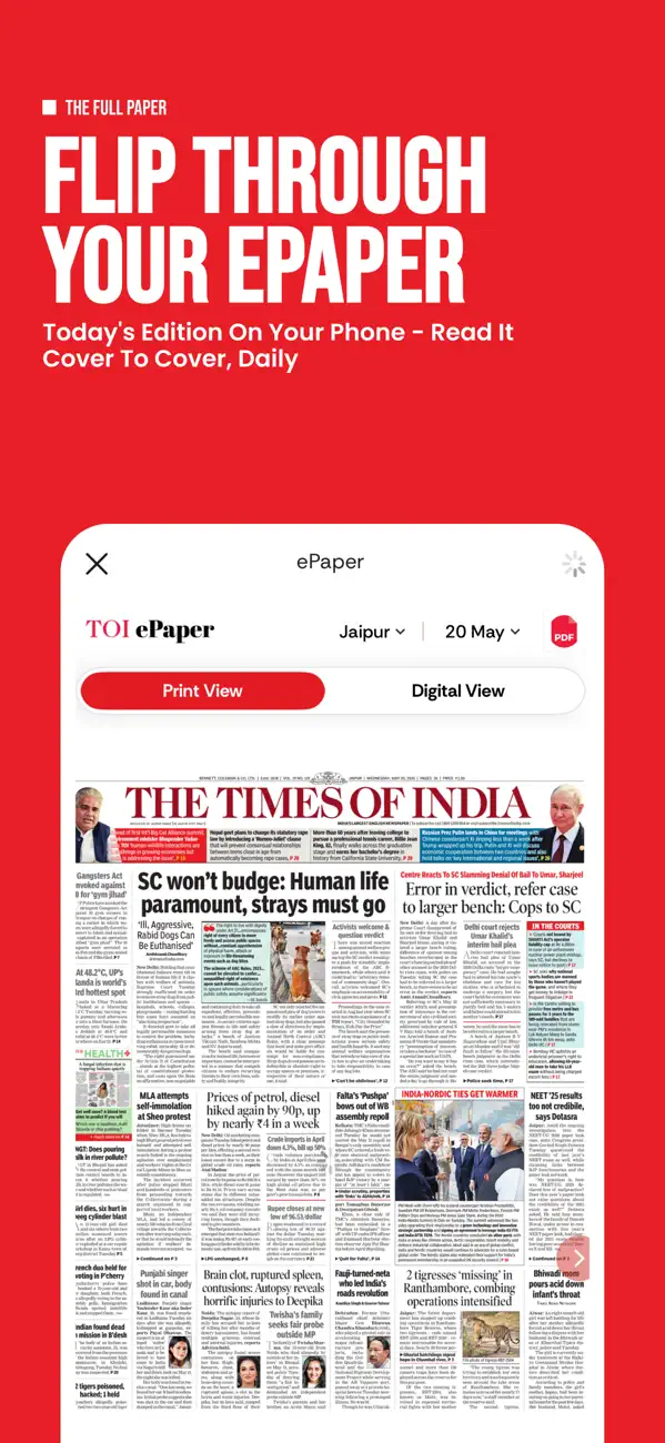 Screenshot #3 pour TOI Breaking News App & ePaper