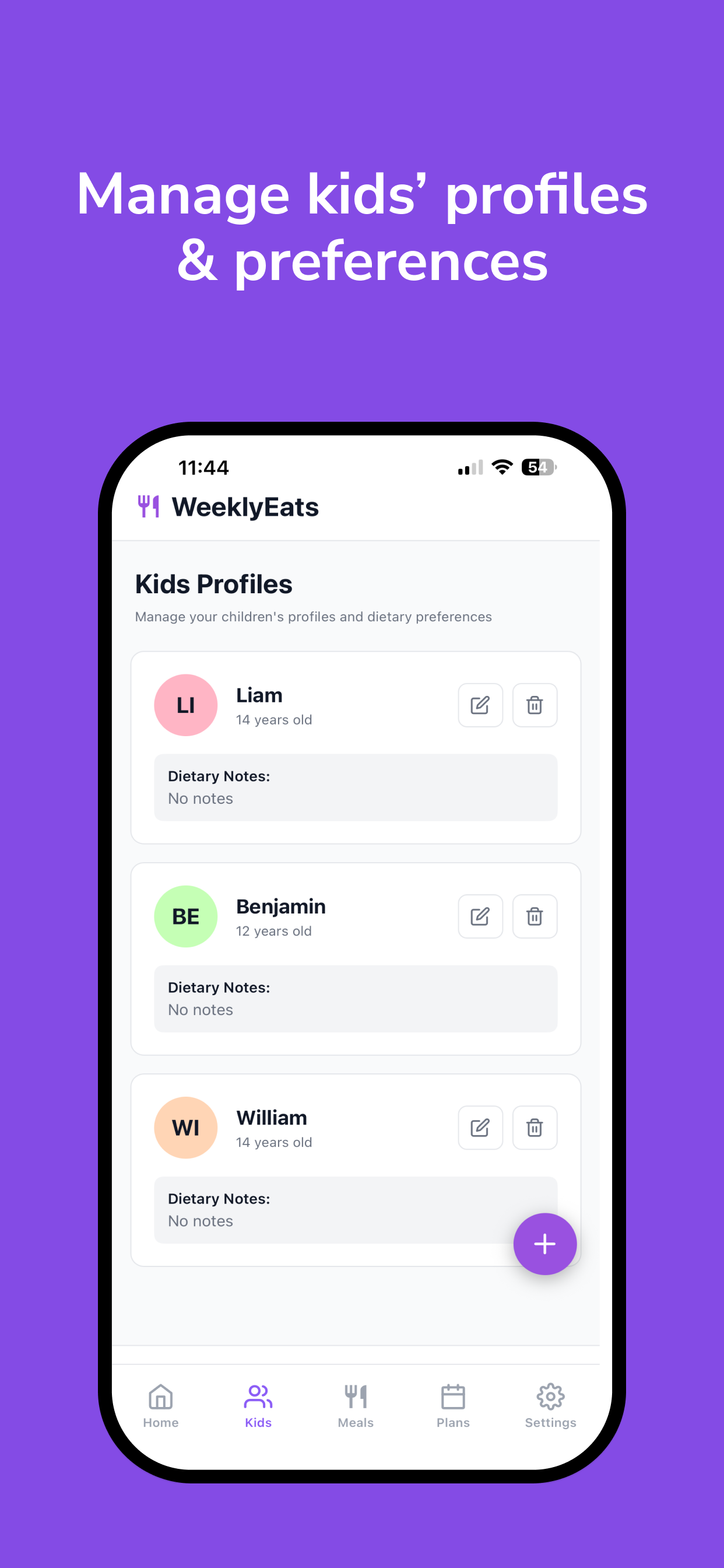 Weekly Eats - Meal Planner
