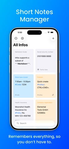 Infoplane: Short Notes Manager Screenshot 1 of 4