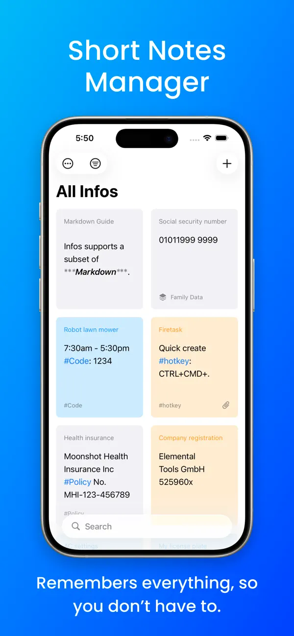 #1. Infoplane: Short Notes Manager (iOS) 由: Elemental Tools GmbH