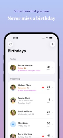 BdayMinder Screenshot 1 of 5