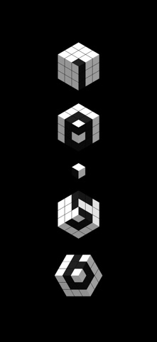 Monochron – 3D Puzzle Clock screenshot