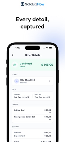 SoloBizFlow screenshot