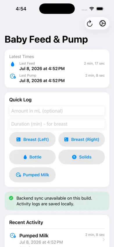 FeedMate Baby Tracker screenshot 2