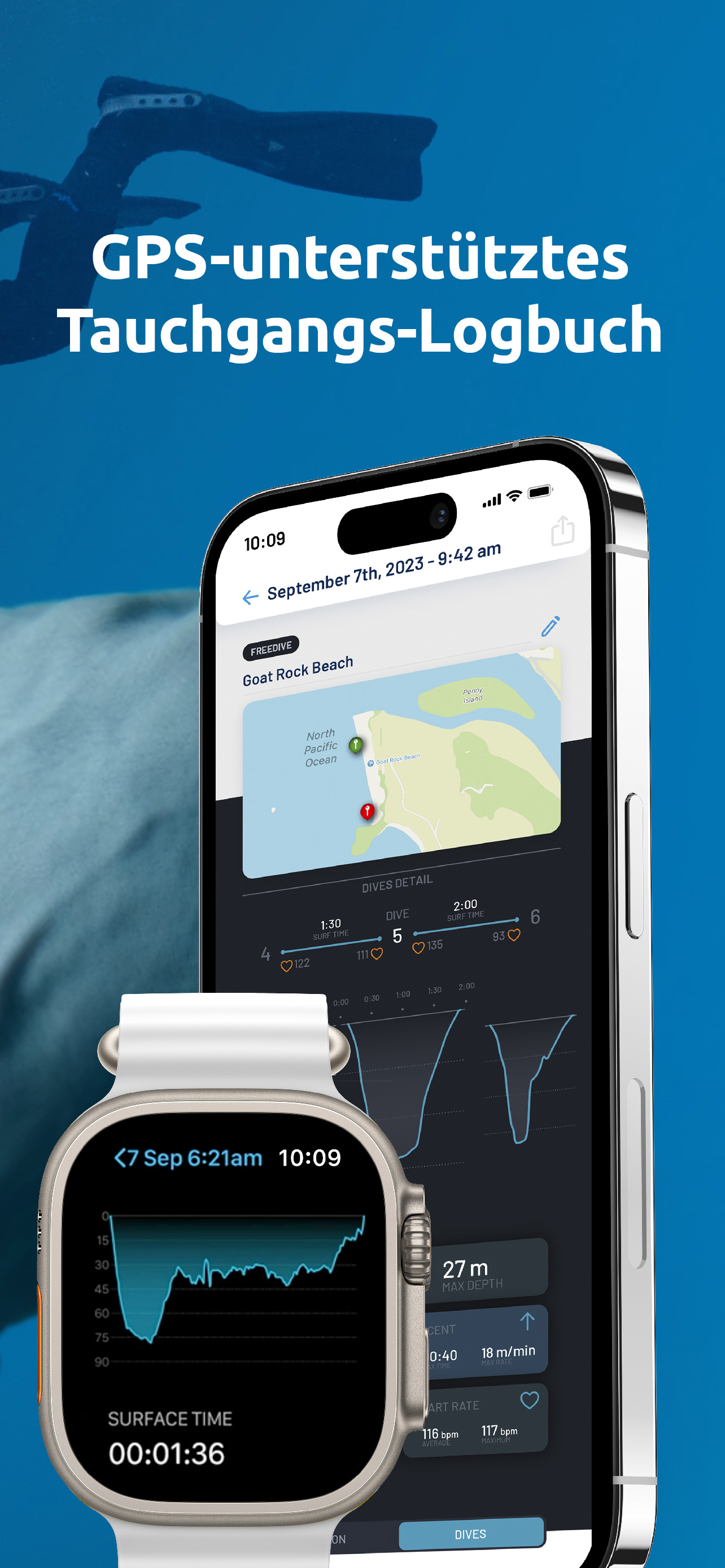 Tauchen, Smartwatch | Oceanic+