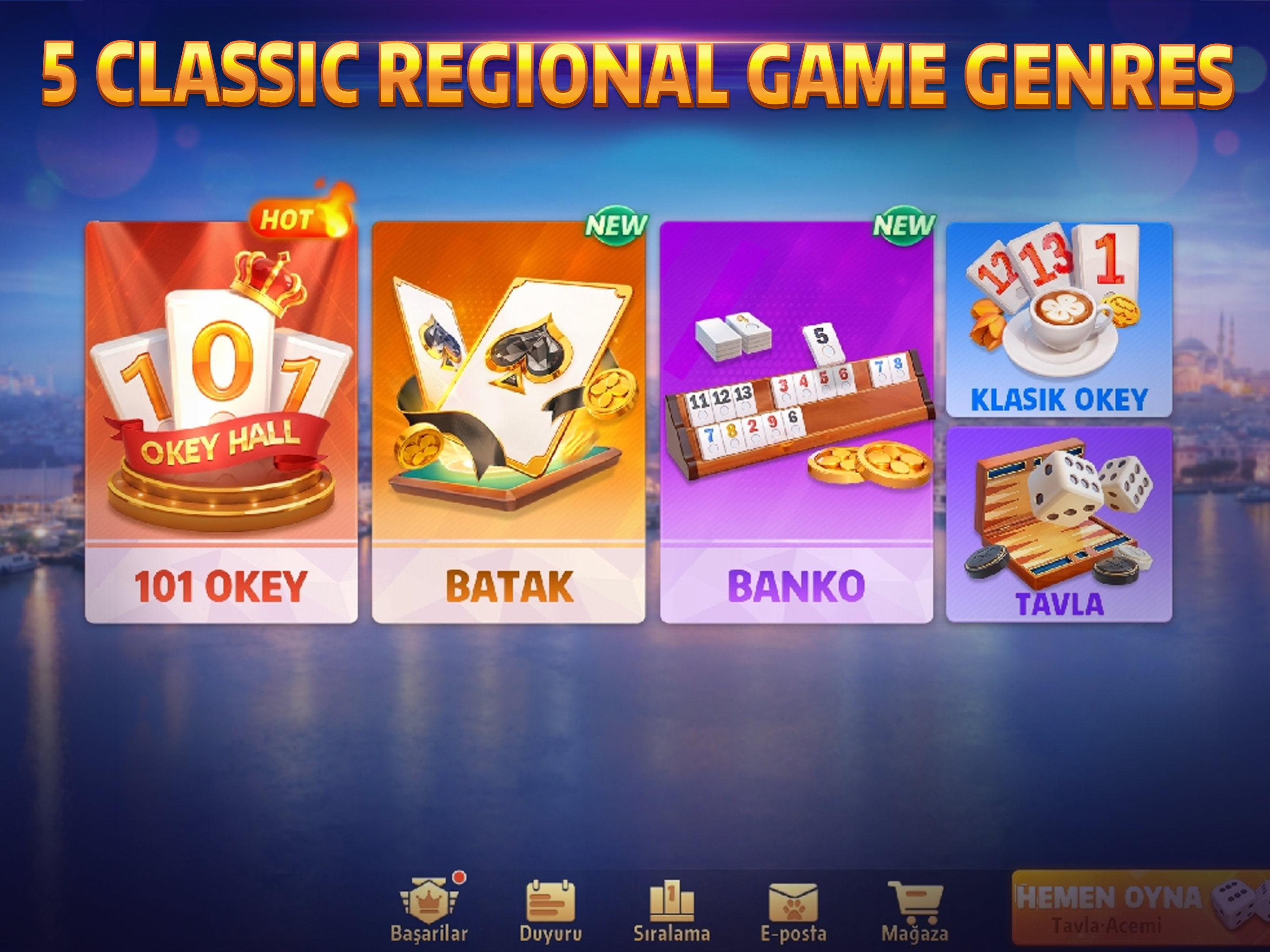 101 Okey Hall-Batak&Slot
