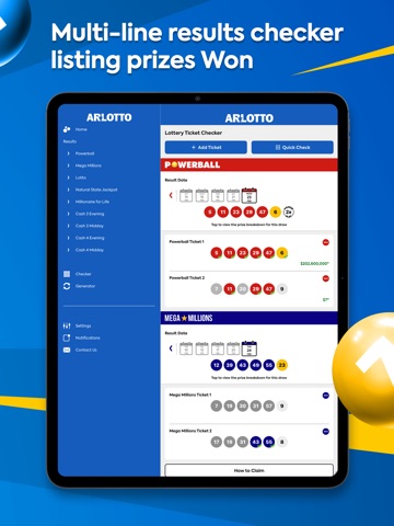 Arkansas Lottery Numbers iPad screenshot