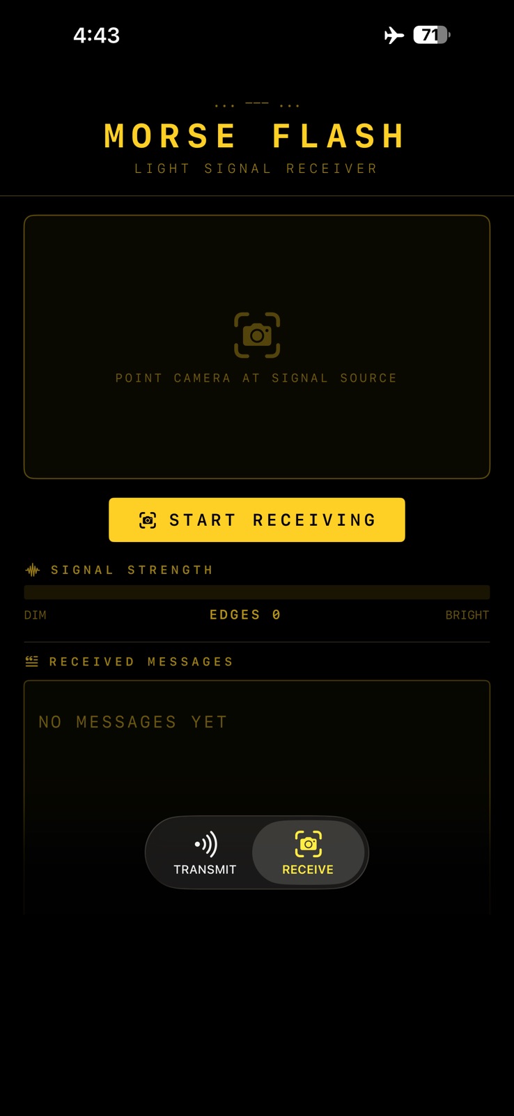 MorseFlash: Light Signals iphone screenshot 2