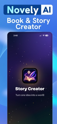 NovelyAI: Book & Story Creator iPhone screenshot