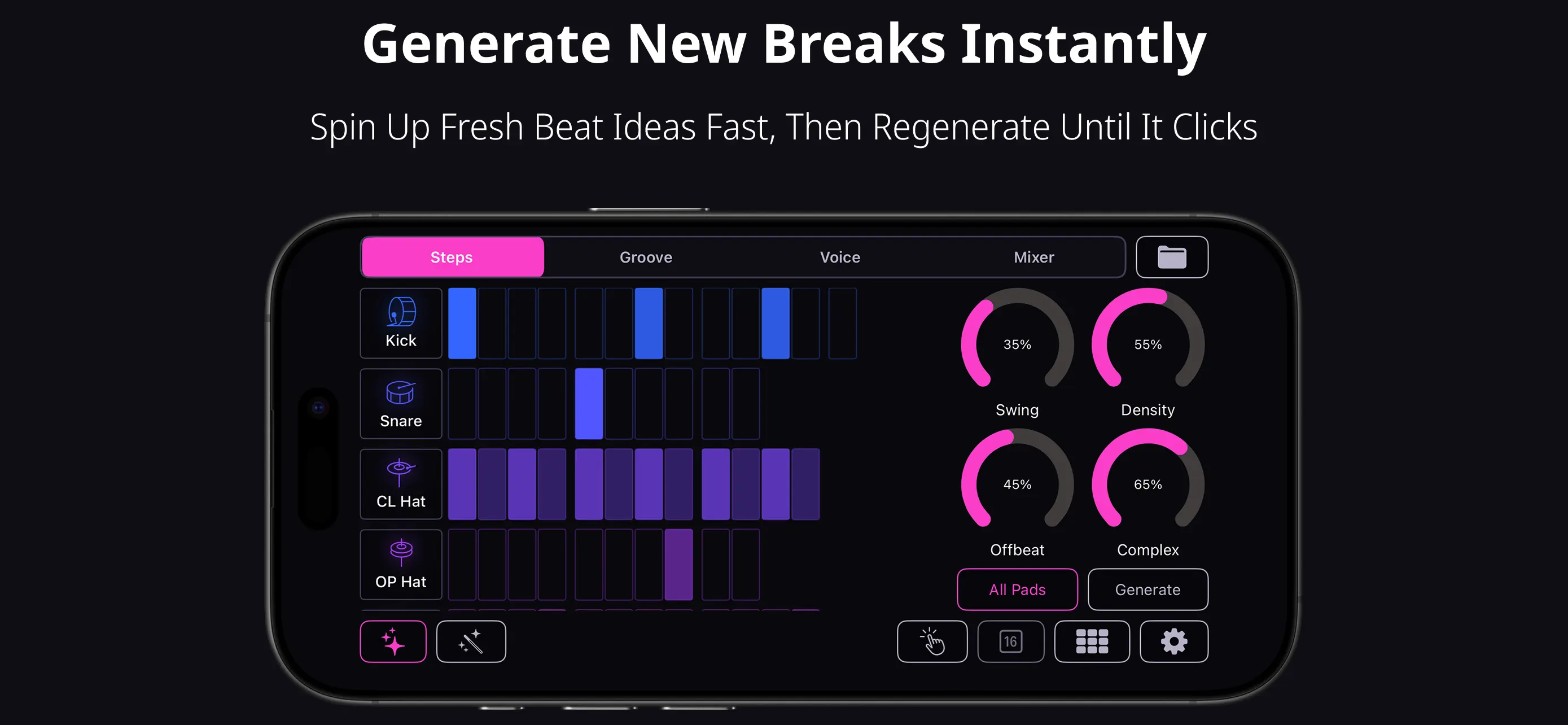 #5. BreakBud Break Beat Drum Synth (iOS) โดย: Cem Olcay