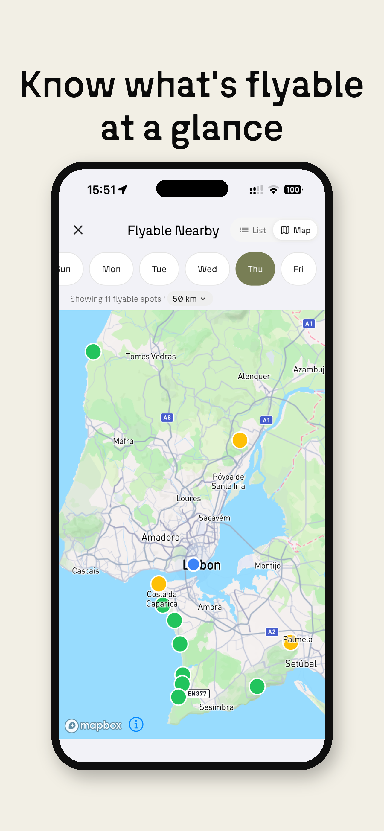 OutDare: Paragliding map & GPS