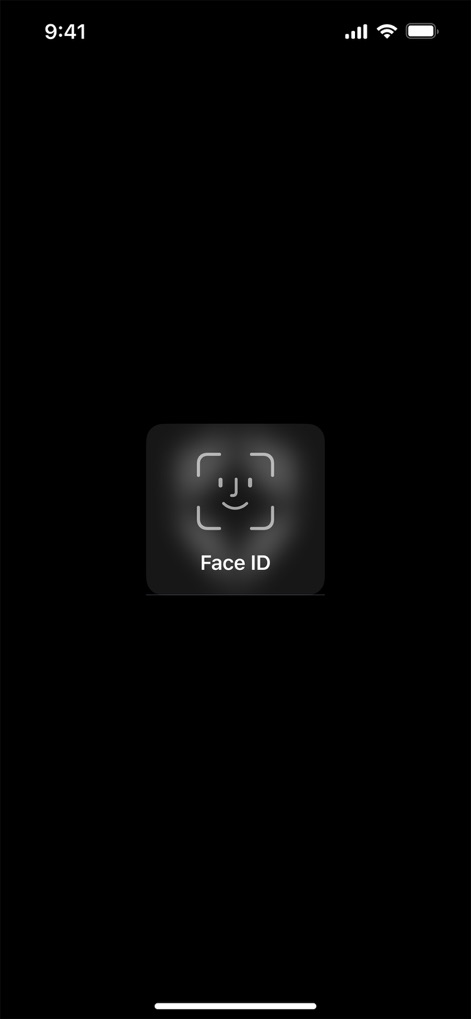 Auth0 Guardian - Dieses Bild illustriert die biometrische Anmeldeaufforderung, welche die Authentifizierung per Face ID zur schnellen und sicheren Verifizierung ermöglicht.