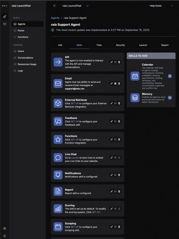 raia AI iPad screenshot