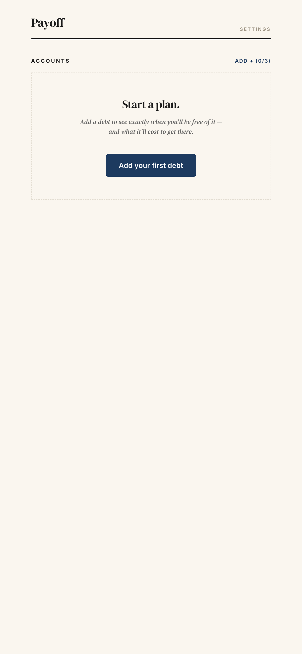Payoff — Debt Tracker