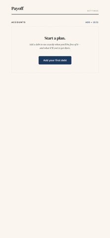 Payoff — Debt Tracker screenshot