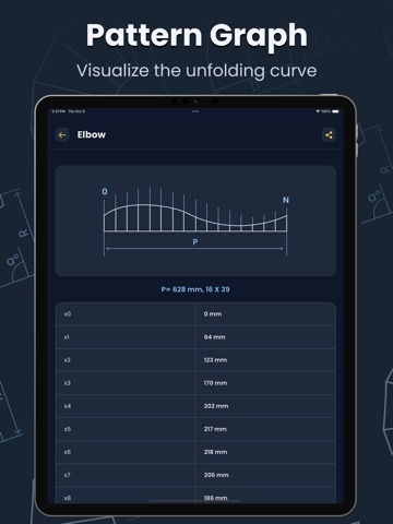 ElbowCalc - Flat Pattern Maker iPad screenshot