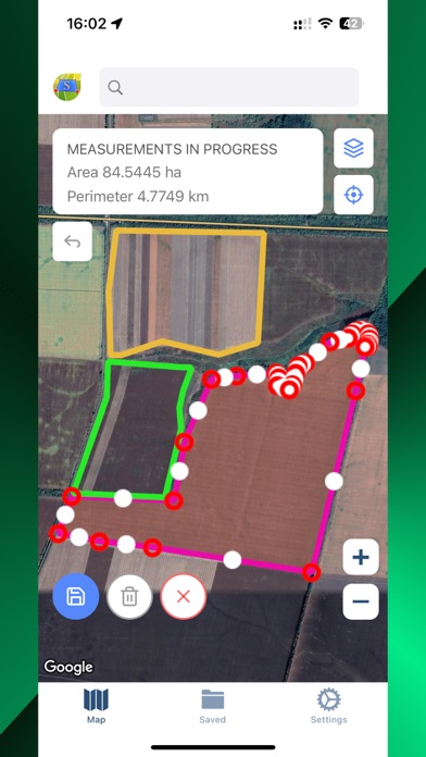 GPS Fields areas measure Screenshot