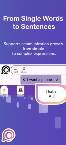 QVoice - AAC communication app iPhone screenshot