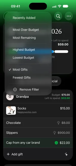 Giftmas: Gift & Budget Tracker screenshot 3