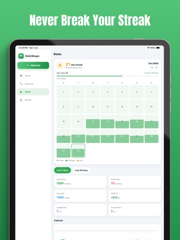 AI Calorie Counter & Workout iPad screenshot