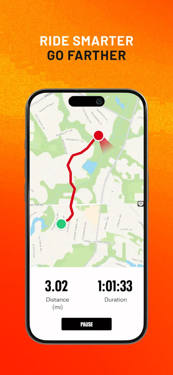 Screenshot #1 pour Map My Ride: GPS Velo Moniteur
