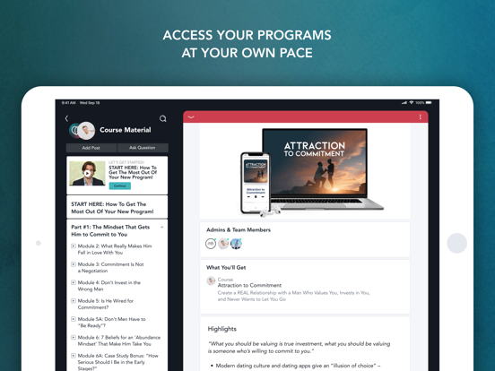 Matthew Hussey Love Life iPad screenshot 1 - Lifestyle app