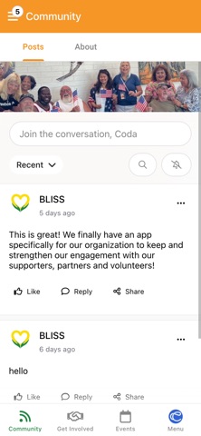 BLISS Cares iPhone screenshot