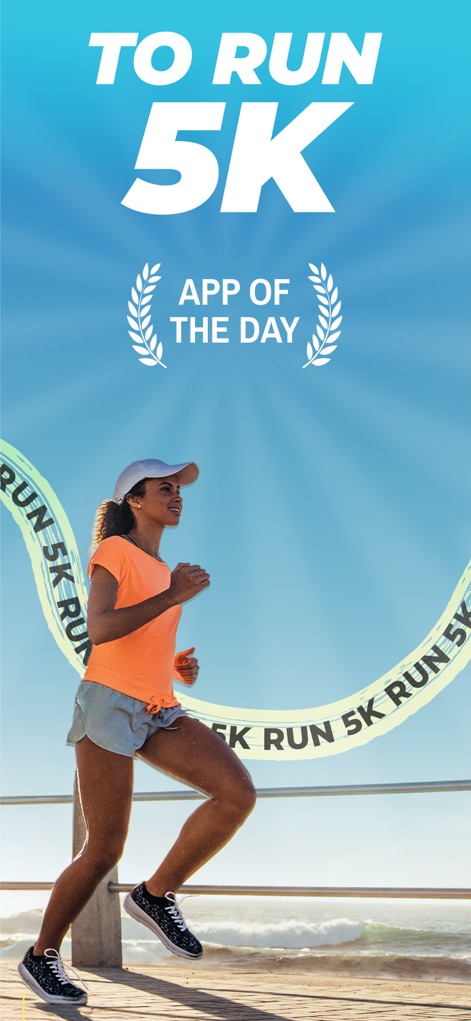 5K Runner: couch potato to 5K - Discover the app's trusted reputation with its "App of the Day" recognition and empowering runner visuals.