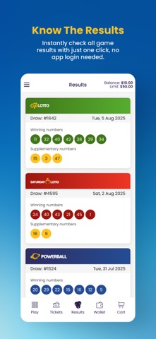 Lotterywest iPhone screenshot 5