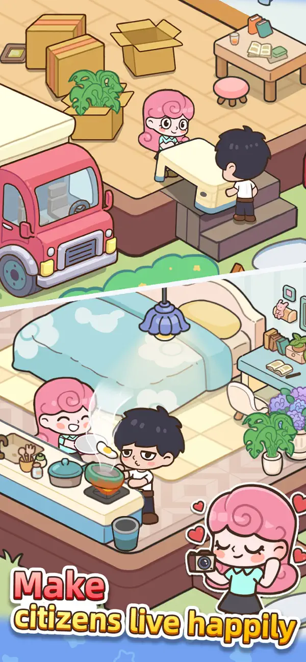 Happy Citizens - Mayor Sim Hack screenshot 3 - game app interface