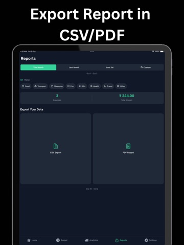 Spending & Receipt Tracker iPad screenshot