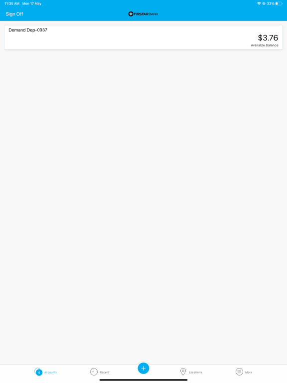 Firstar Bank Mobile iPad screenshot 1 - Finance app