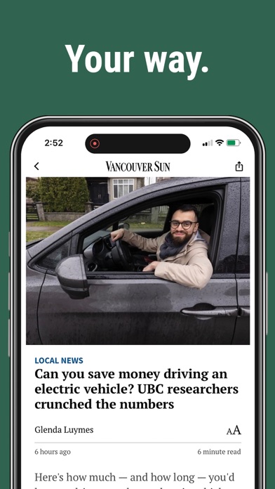 Vancouver Sun Screenshot