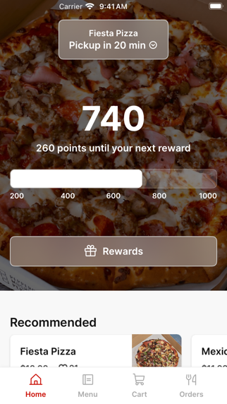 Fiesta Pizza Upland iPhone screenshot 1 - Food & Drink app