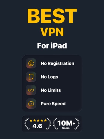 Best VPN : Unlimited VPN Proxy iPad screenshot