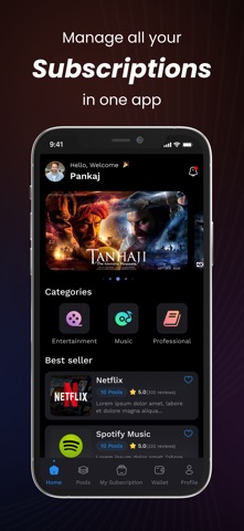 The Subscription screenshot