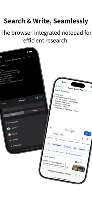 Notepad with Browser - Sprout screenshot 1