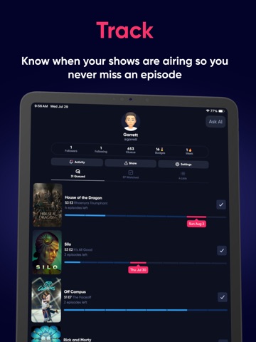 Queue - Find Movies & Shows iPad screenshot