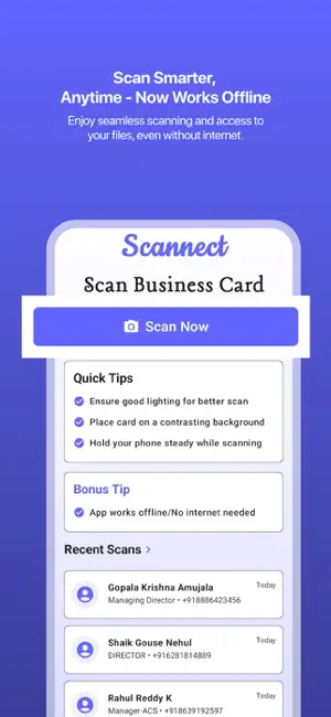 Scannect - Scan Business Cards screenshot 2