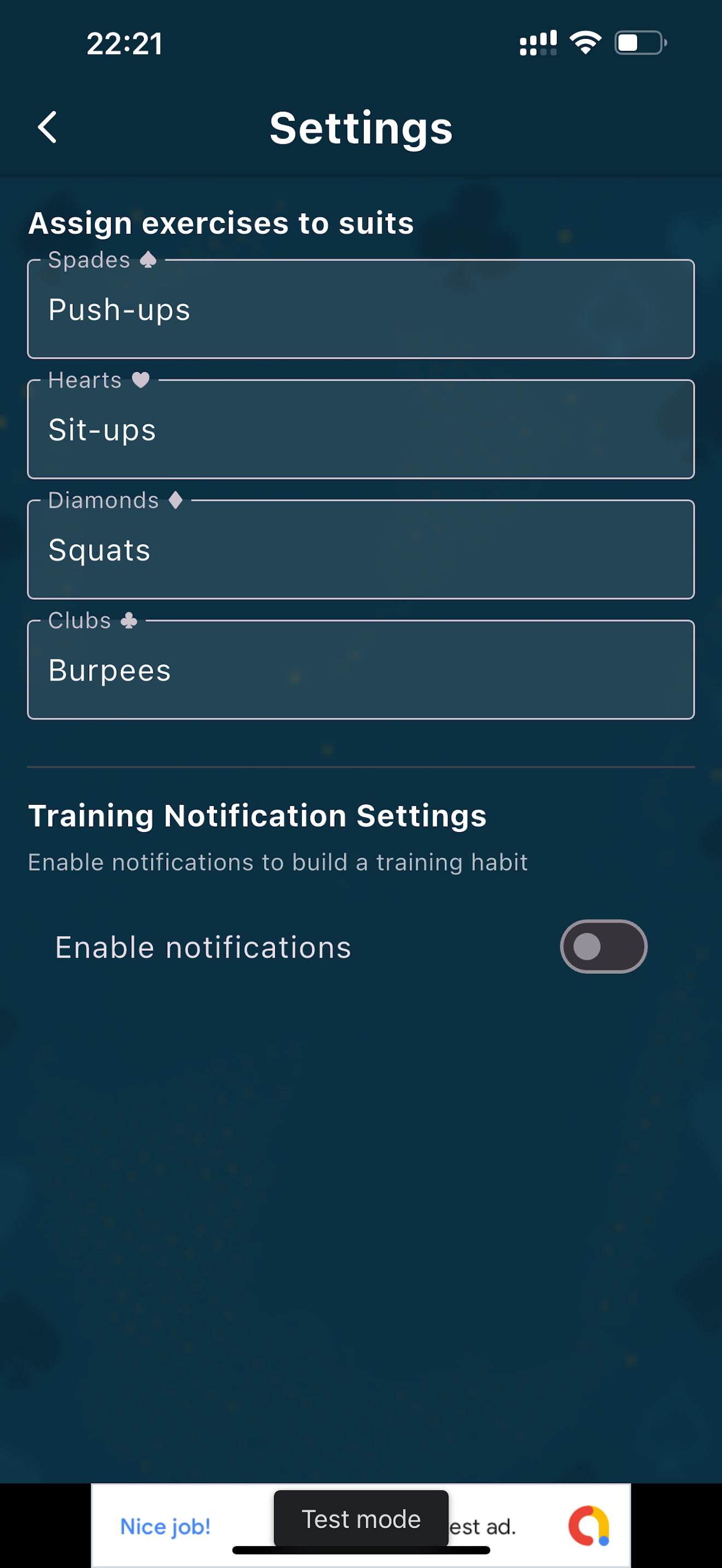 Training with Cards